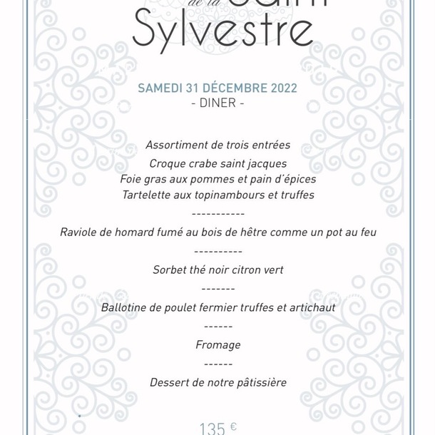 Menu de la Saint-Sylvestre - La Maison du Bassin 